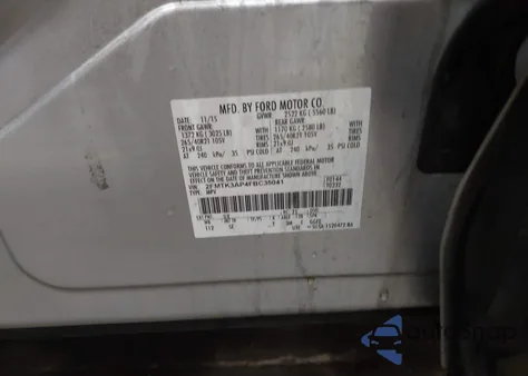 2015 Ford Edge Sport from USA, damaged, VIN 2FMTK3AP4FBC35041